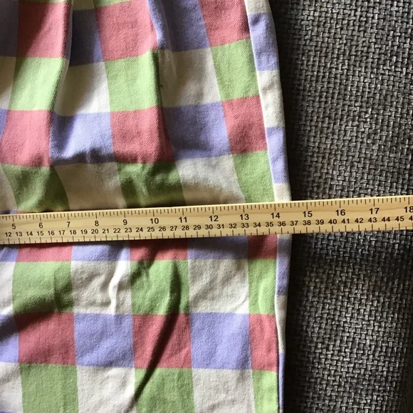 Lucy & Yak L.E. Cole Gingham Wide Leg Jeans W34/R Cotton Dopamine Dressing Indie - Picture 9 of 13